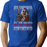 Tis The Season To Be Jolly Terrifier Christmas T-Shirt for Men & Women, T-Shirts Graphic Tee - Blue