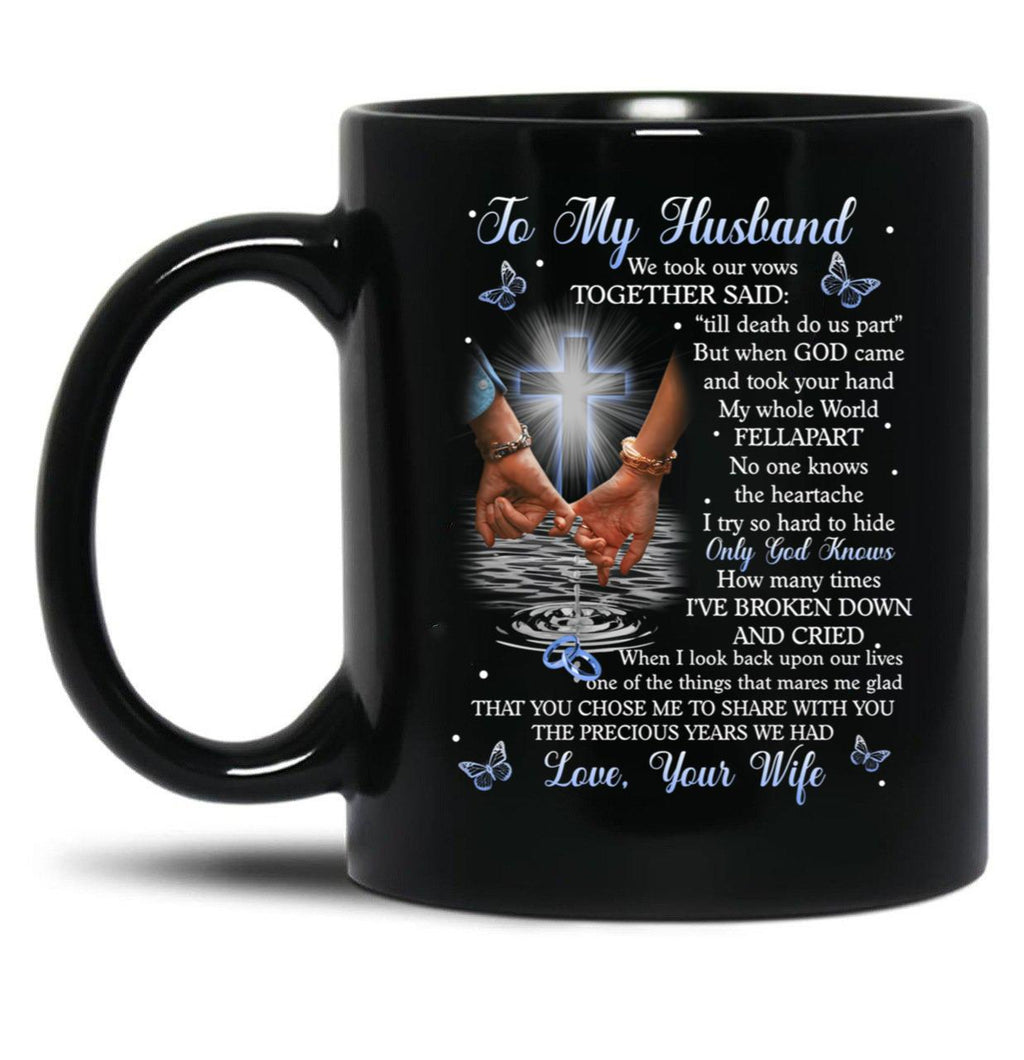 To My Husband I Love You Black Gift Coffee Mug