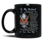 To My Husband I Love You Black Gift Coffee Mug