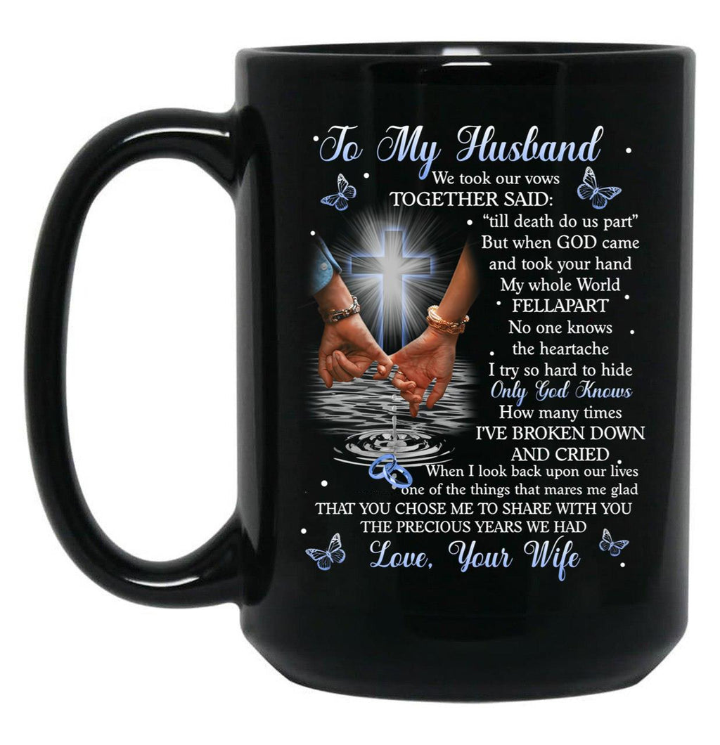 To My Husband I Love You Black Gift Coffee Mug
