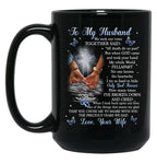 To My Husband I Love You Black Gift Coffee Mug