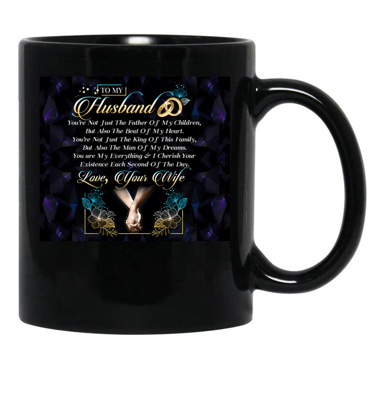 To My Husband Black Gift Coffee Mug - Black