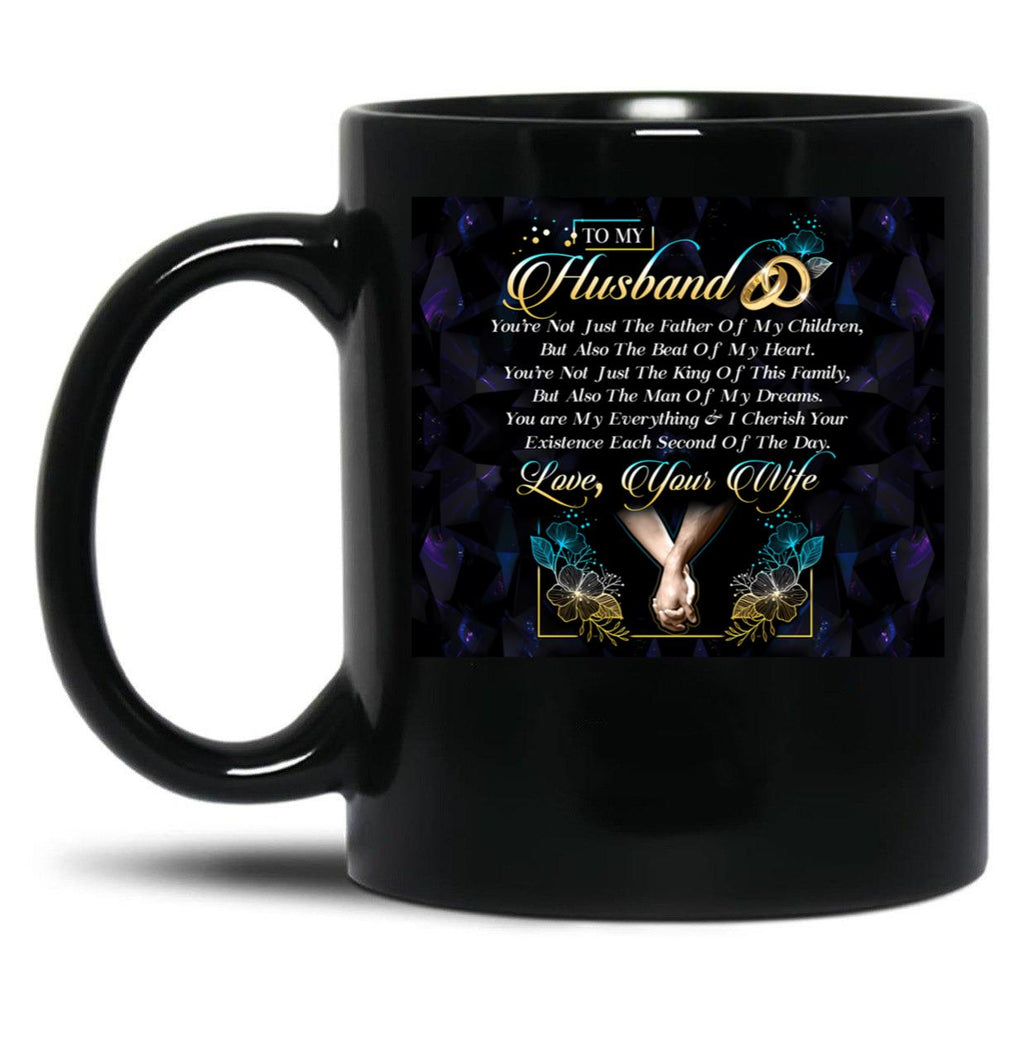 To My Husband Black Gift Coffee Mug