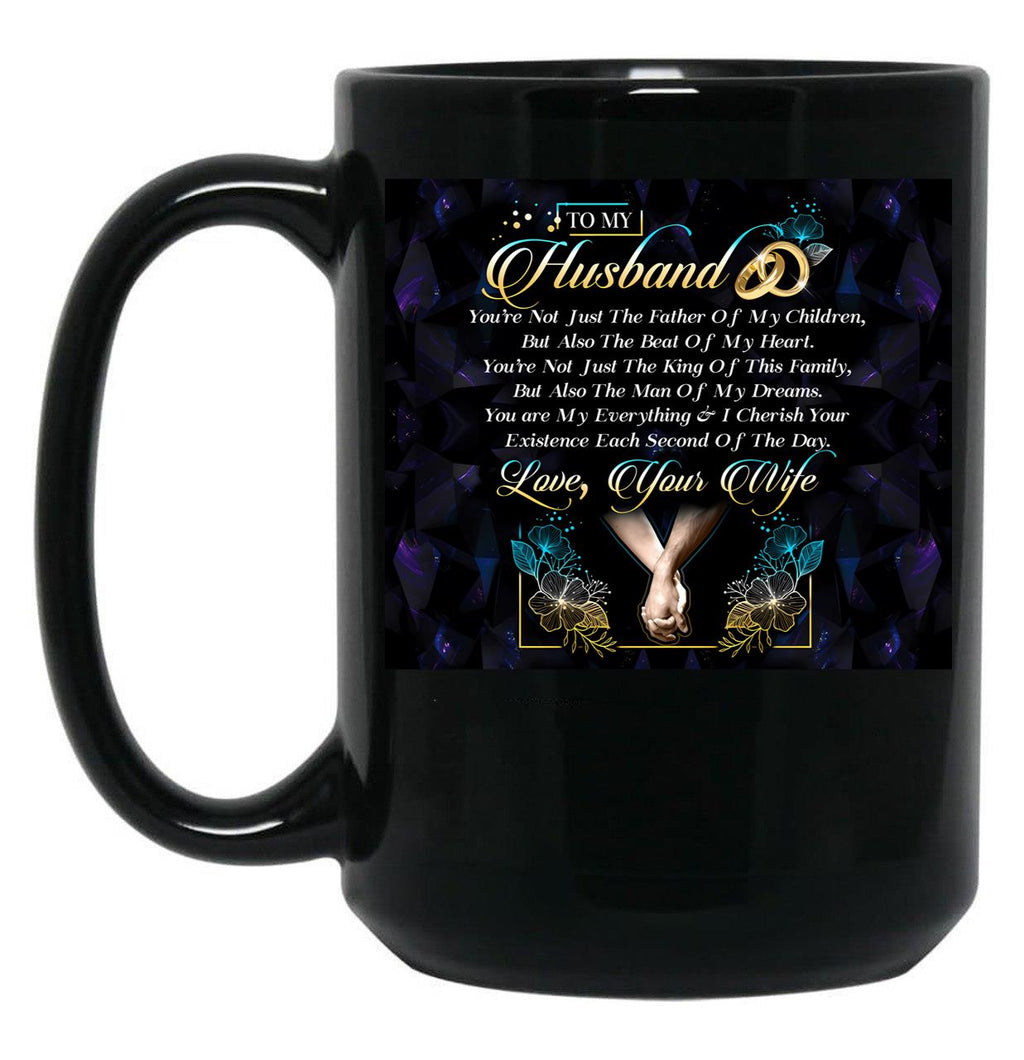 To My Husband Black Gift Coffee Mug