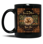 To My Loving Mom Black Gift Coffee Mug