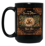 To My Loving Mom Black Gift Coffee Mug
