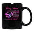 To My Mom - Mothers Day - I Love You Mom Black Gift Coffee Mug - Black