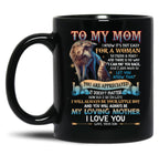 To My Mom - Wolf Black Gift Coffee Mug