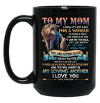 To My Mom - Wolf Black Gift Coffee Mug