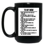 To My Mom (2) Black Gift Coffee Mug