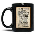 To My Niece Poster Black Gift Coffee Mug
