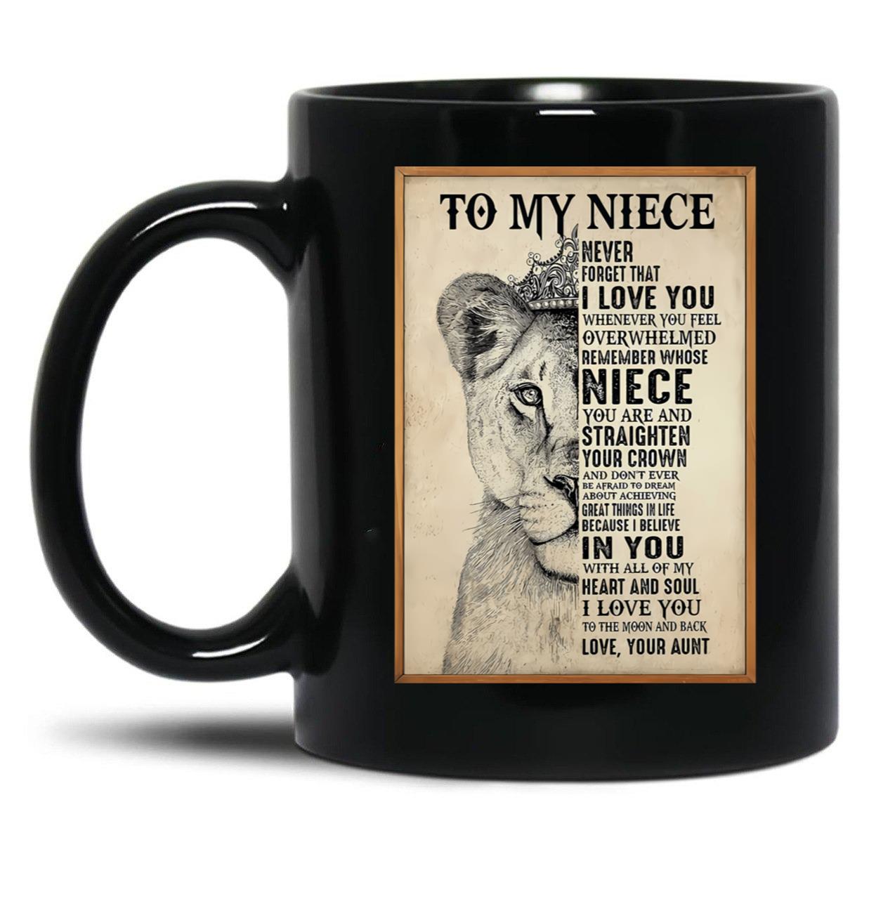 To My Niece Poster Black Gift Coffee Mug