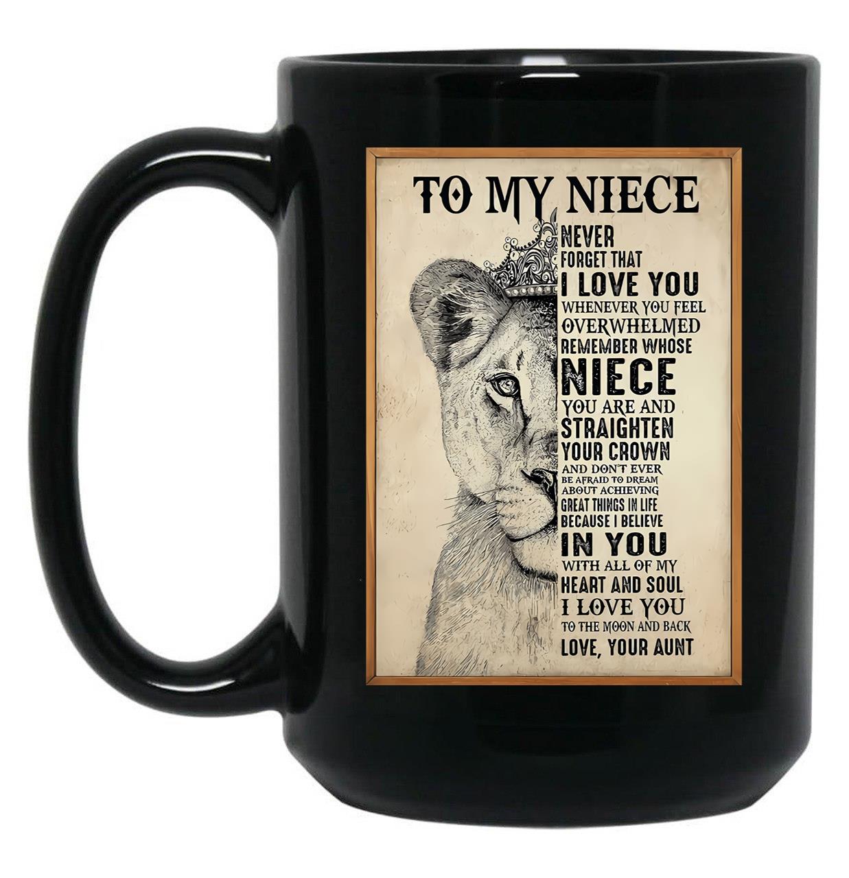To My Niece Poster Black Gift Coffee Mug