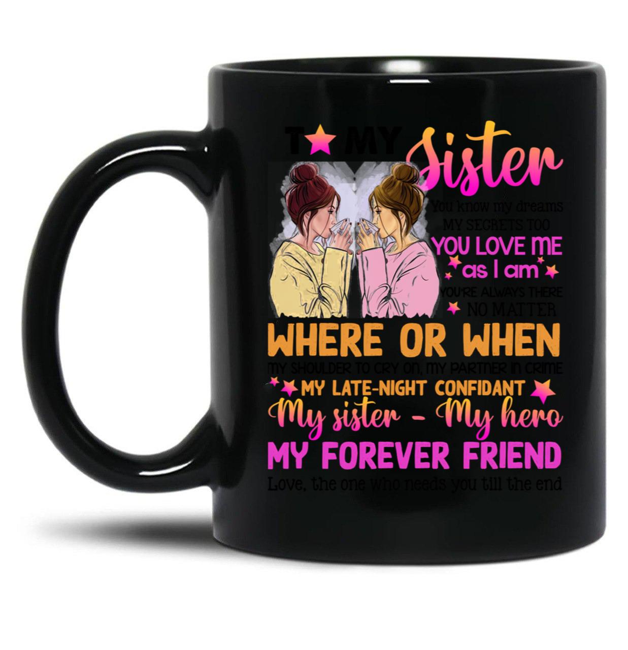 To My Sister - You Love Me As I Am Black Gift Coffee Mug