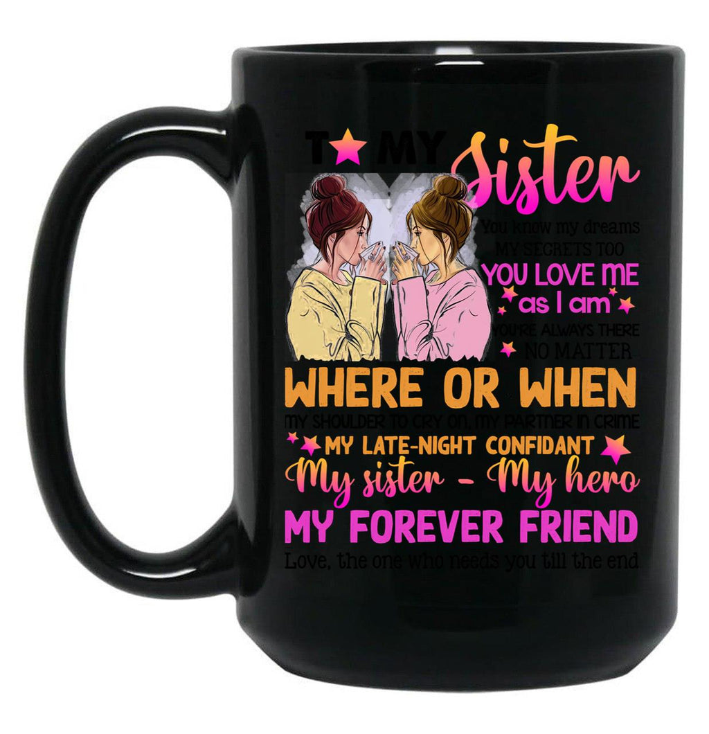 To My Sister - You Love Me As I Am Black Gift Coffee Mug