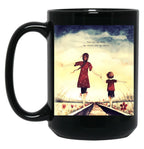 To My Son Hot Rod Backgroud Clasic Black Gift Coffee Mug
