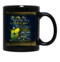 To My Son Love Mom Backgroud Stunning Glitter Black Gift Coffee Mug - Black