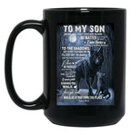 To My Son - Mom Love Black Gift Coffee Mug