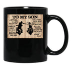 To My Son Motorcycles - To My Son Wherever Your Journey In Life May Take You Black Gift Coffee Mug - Black