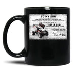 To My Son Sprint Car Racing Poster Gift - Dad And Son Sprint Car Racing Black Gift Coffee Mug