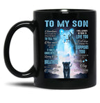 To My Son Black Gift Coffee Mug