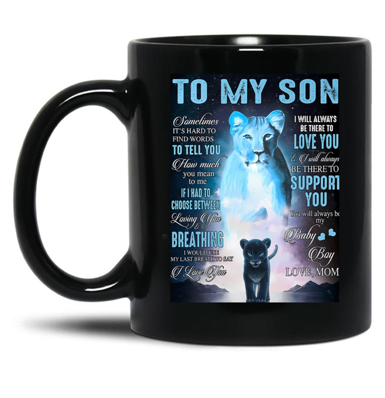 To My Son Black Gift Coffee Mug