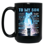 To My Son Black Gift Coffee Mug