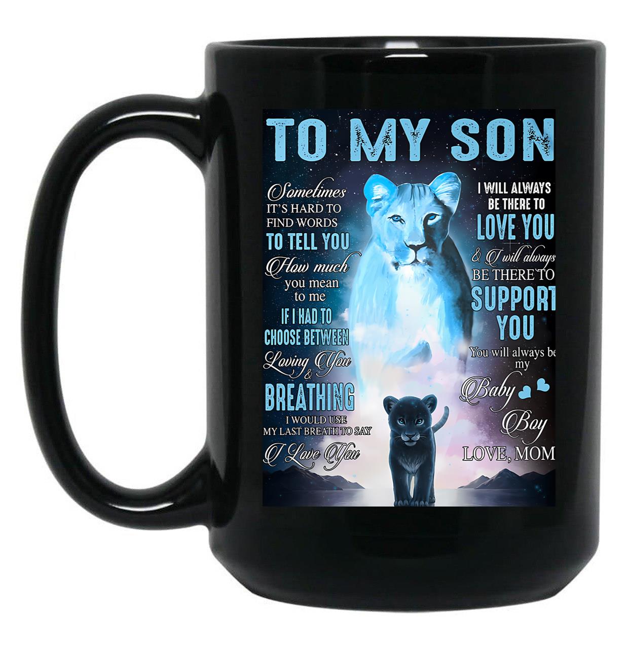 To My Son Black Gift Coffee Mug