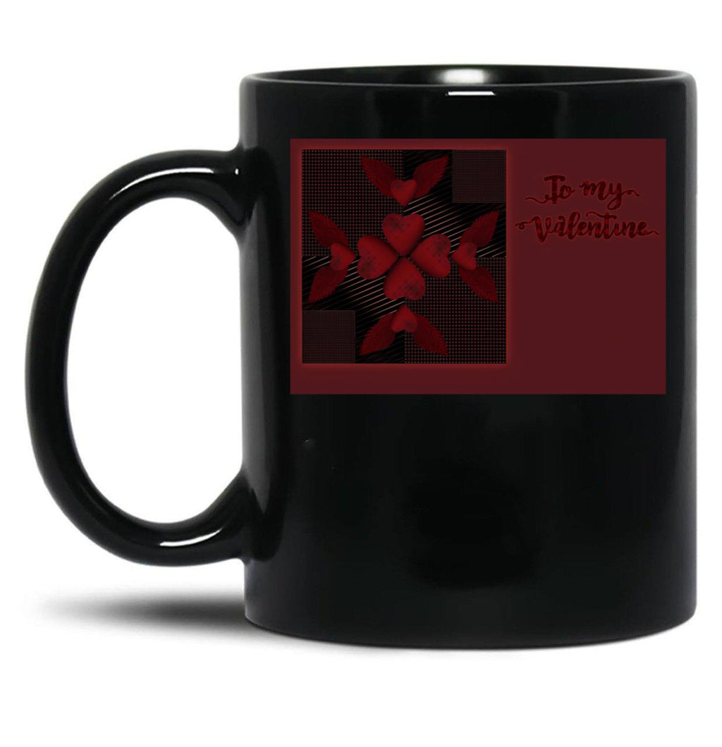 To My Valentine Black Gift Coffee Mug