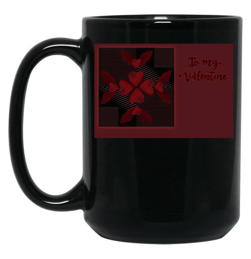 To My Valentine Black Gift Coffee Mug
