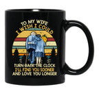 To My Wife Awesome T Mug Gift For Husbands Black Gift Coffee Mug - Black