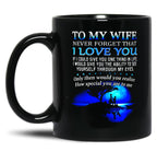To My Wife Never Forget That I Love You Black Gift Coffee Mug