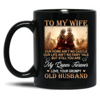 To My Wife Old Husband Black Gift Coffee Mug