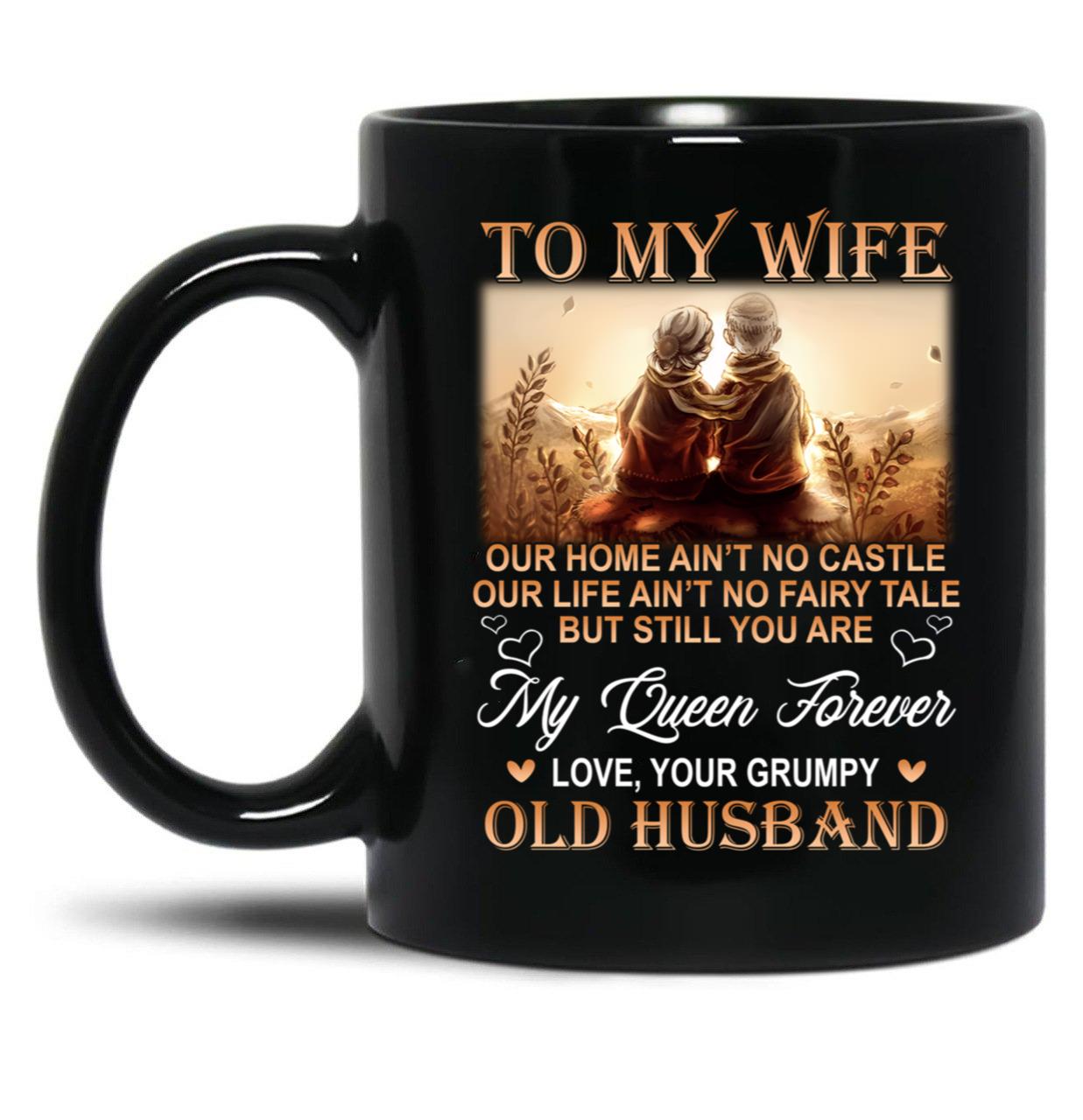 To My Wife Old Husband Black Gift Coffee Mug