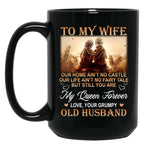 To My Wife Old Husband Black Gift Coffee Mug