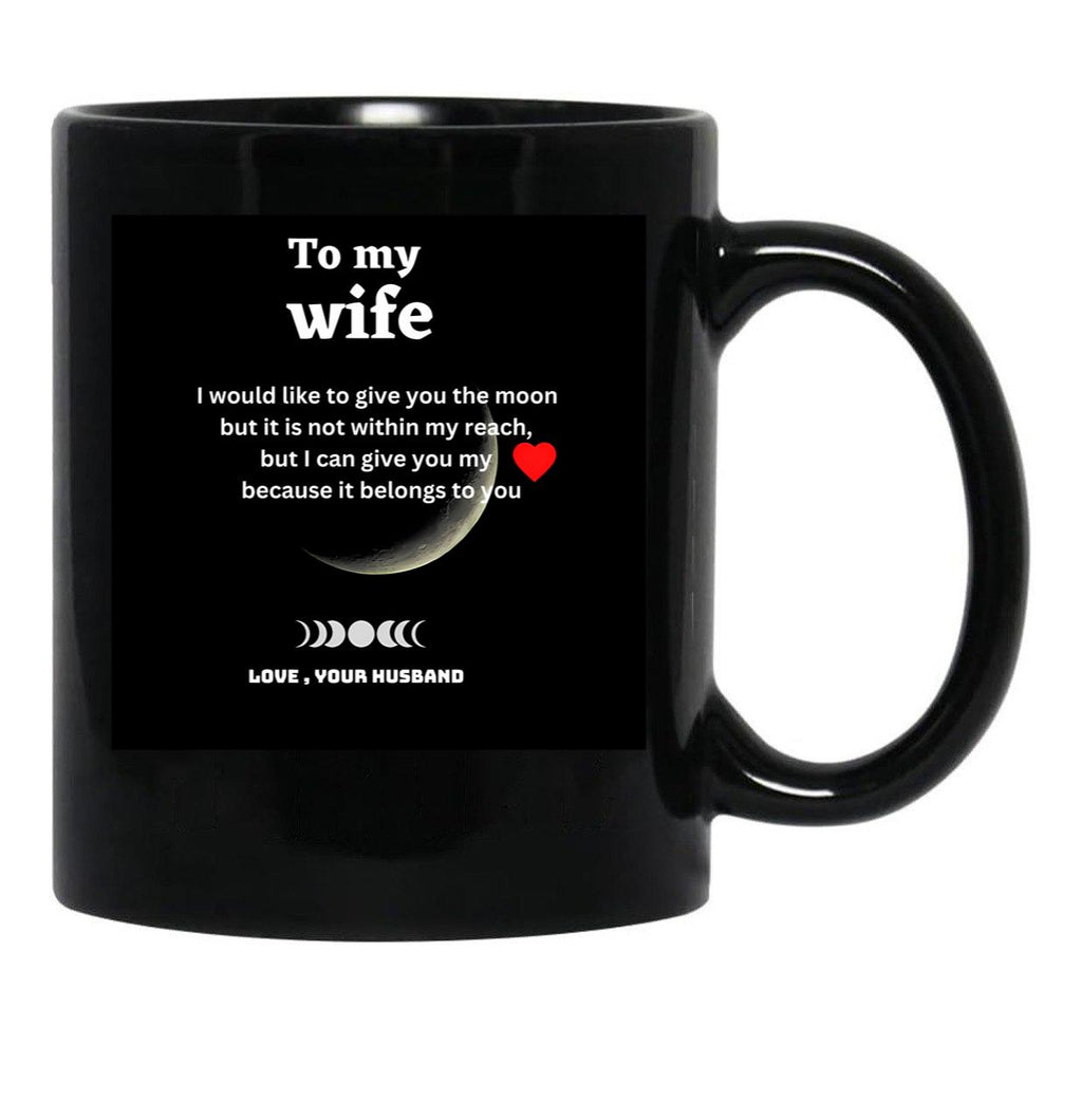 To My Wife Sant Valentine Gifts For Wife Gift For Wife From Husband - Marriage Black Gift Coffee Mug - Black