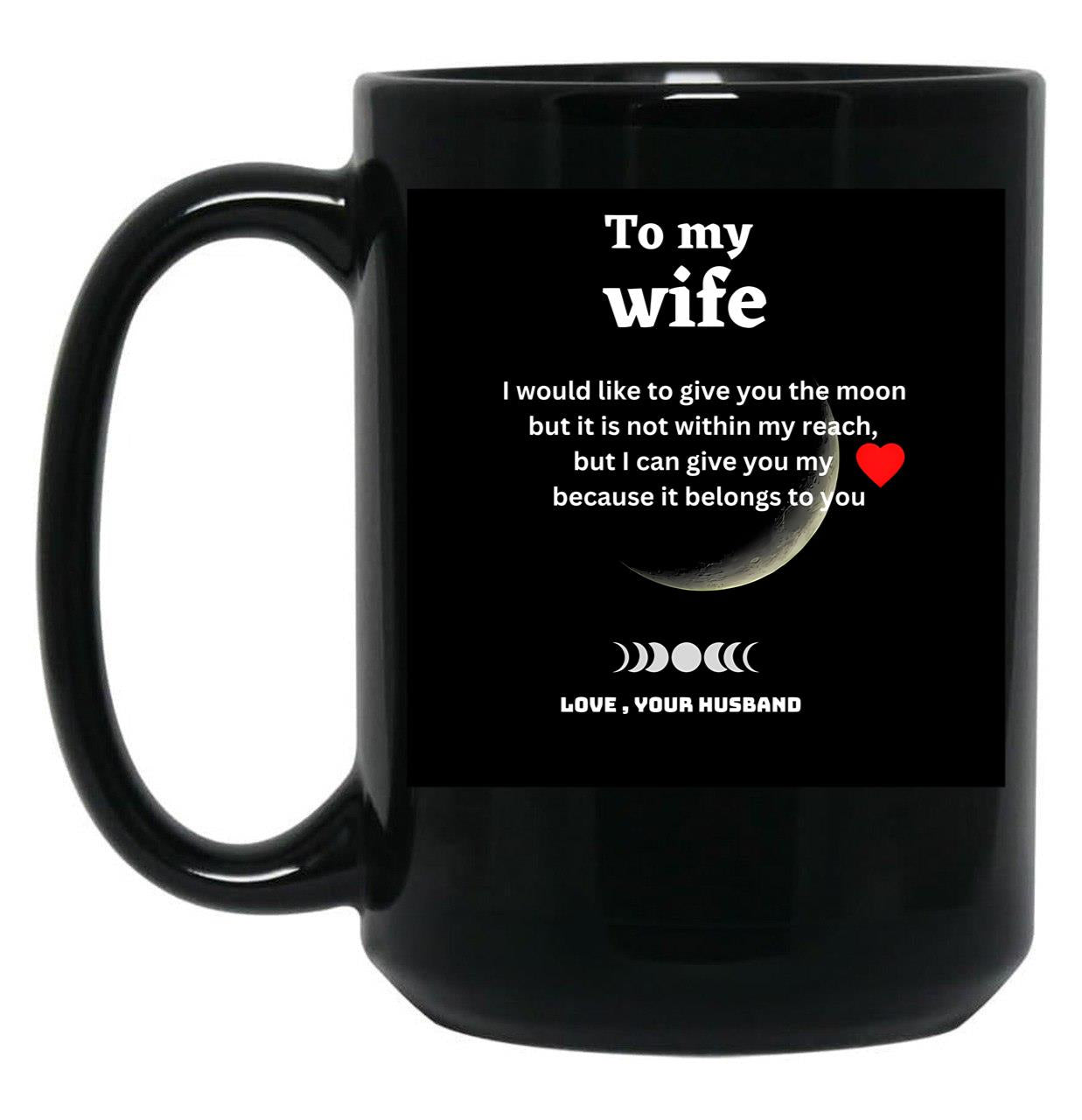 To My Wife Sant Valentine Gifts For Wife Gift For Wife From Husband - Marriage Black Gift Coffee Mug