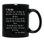 To My Wife. You'Re Note Juste The Mother Of My Childrenmothers Day Gift From Husband Black Gift Coffee Mug - Black