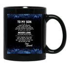 To My Wolf Son You Never Lose Zodiac Sign Black Gift Coffee Mug - Black
