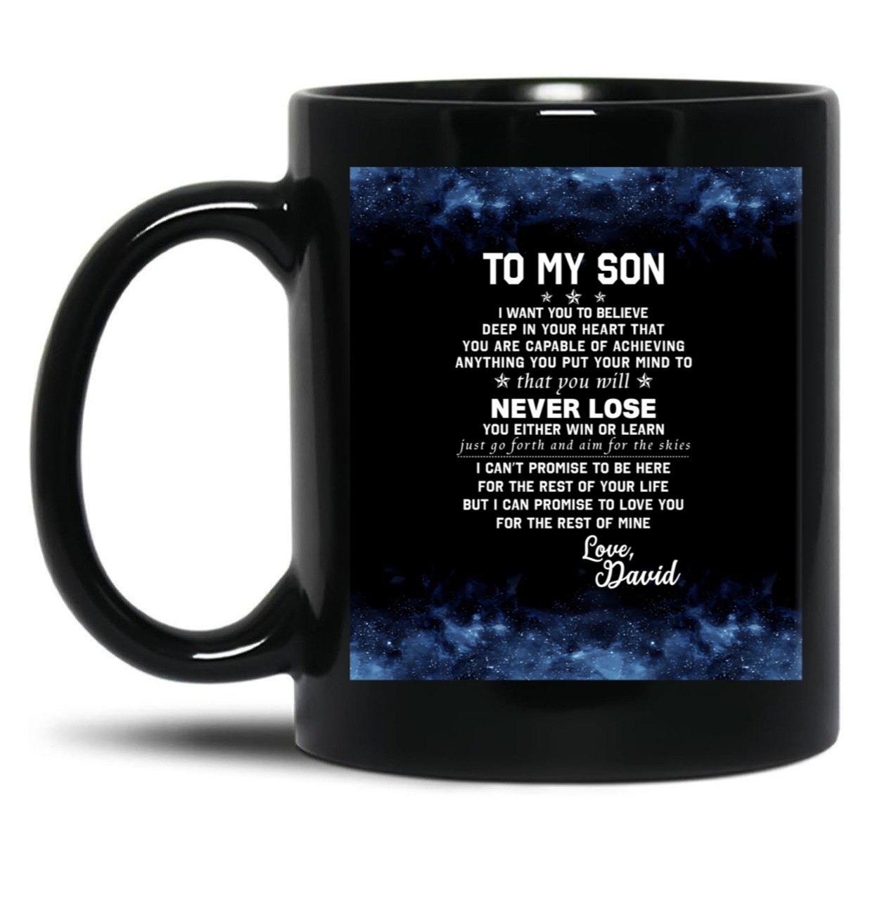 To My Wolf Son You Never Lose Zodiac Sign Black Gift Coffee Mug