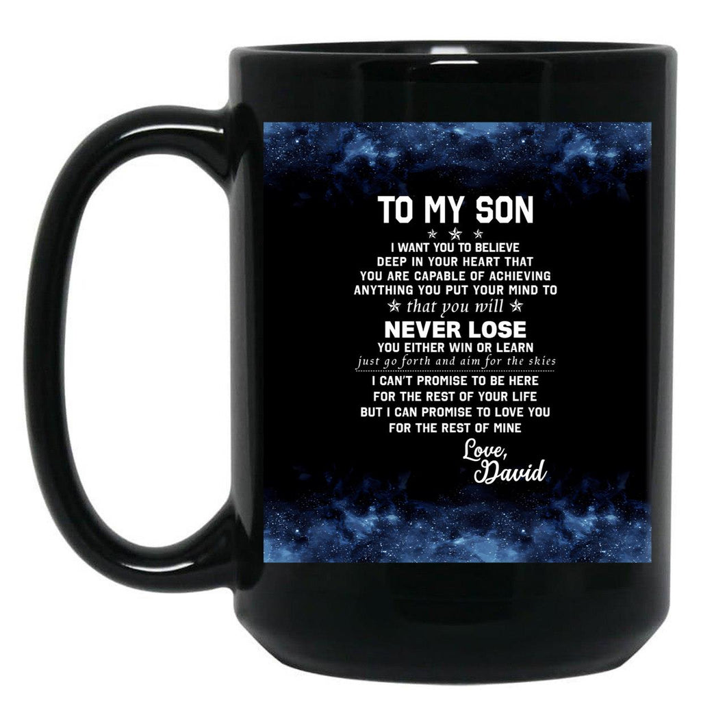 To My Wolf Son You Never Lose Zodiac Sign Black Gift Coffee Mug