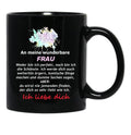 To My Wonderful Wife - Mrs. Text Black Gift Coffee Mug - Black