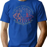To See With Eyes Unclouded Funny Happy Hipster T-Shirt for Men & Women, T-Shirts Graphic Tee - Blue
