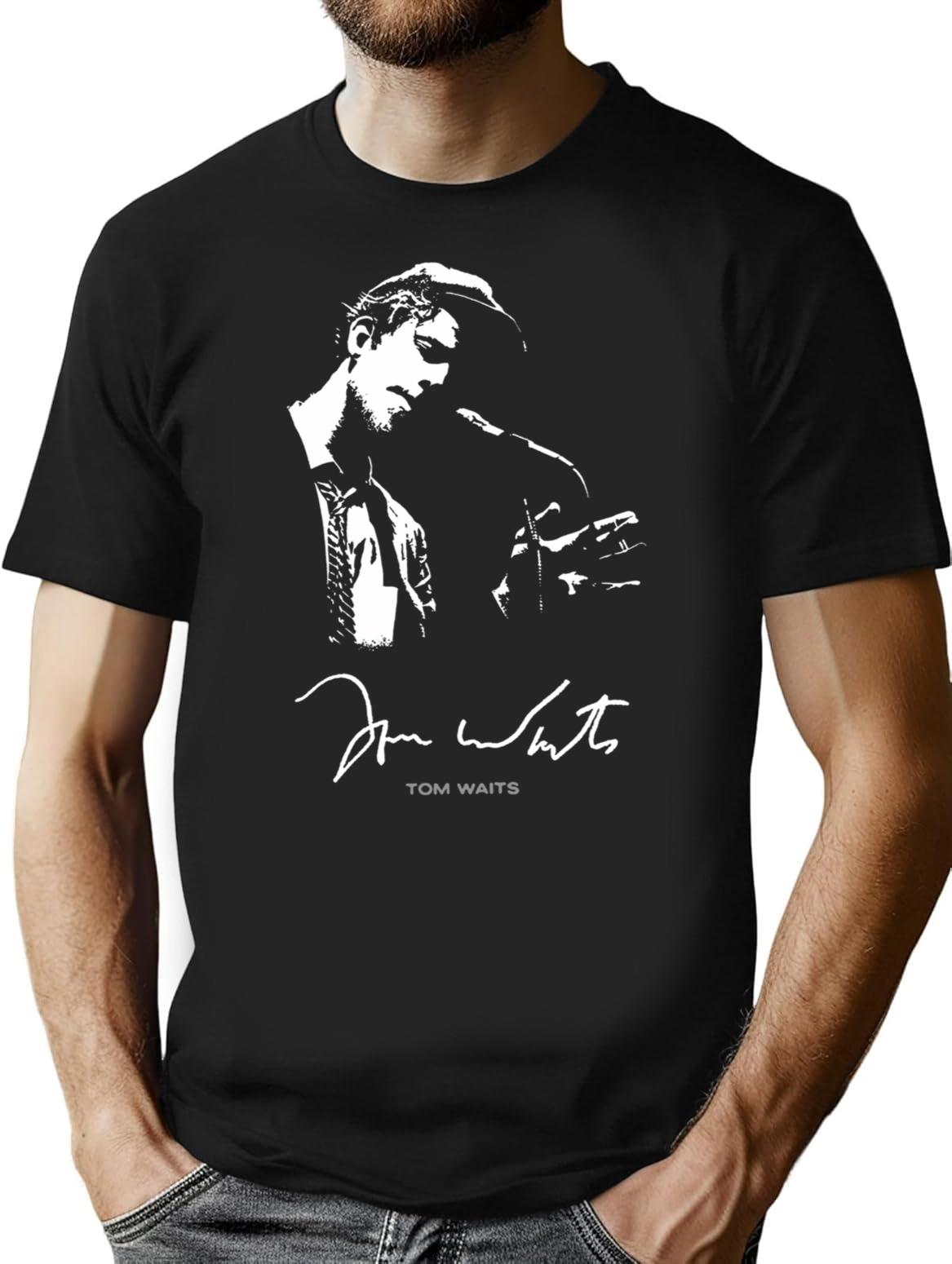 Tom Waitsss T-Shirt for Men & Women, T-Shirts Graphic Tee - Black