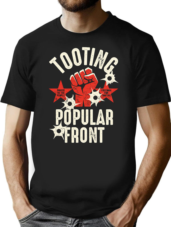 Tooting Popular Front T-Shirt for Men & Women, T-Shirts Graphic Tee - Black