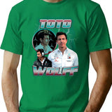 Toto Wolff 80'S Vintage Bootleg T-Shirt for Men & Women, T-Shirts Graphic Tee - Green