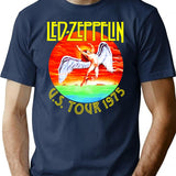 Tour 1975 Vintage T-Shirt for Men & Women, T-Shirts Graphic Tee - Navy