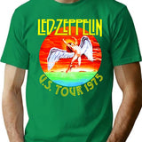 Tour 1975 Vintage T-Shirt for Men & Women, T-Shirts Graphic Tee - Green
