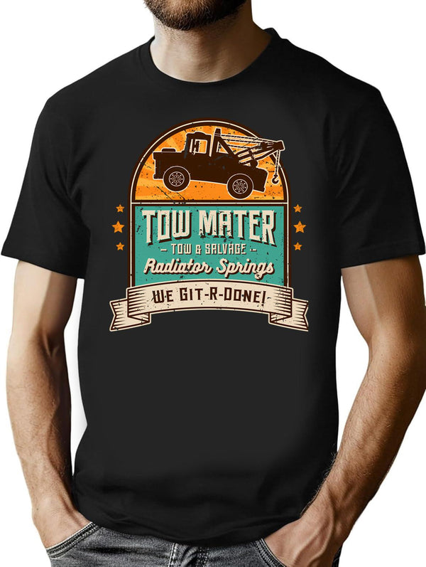 Tow Mater - Tow Salvage - Vintage T-Shirt for Men & Women, T-Shirts Graphic Tee - Black