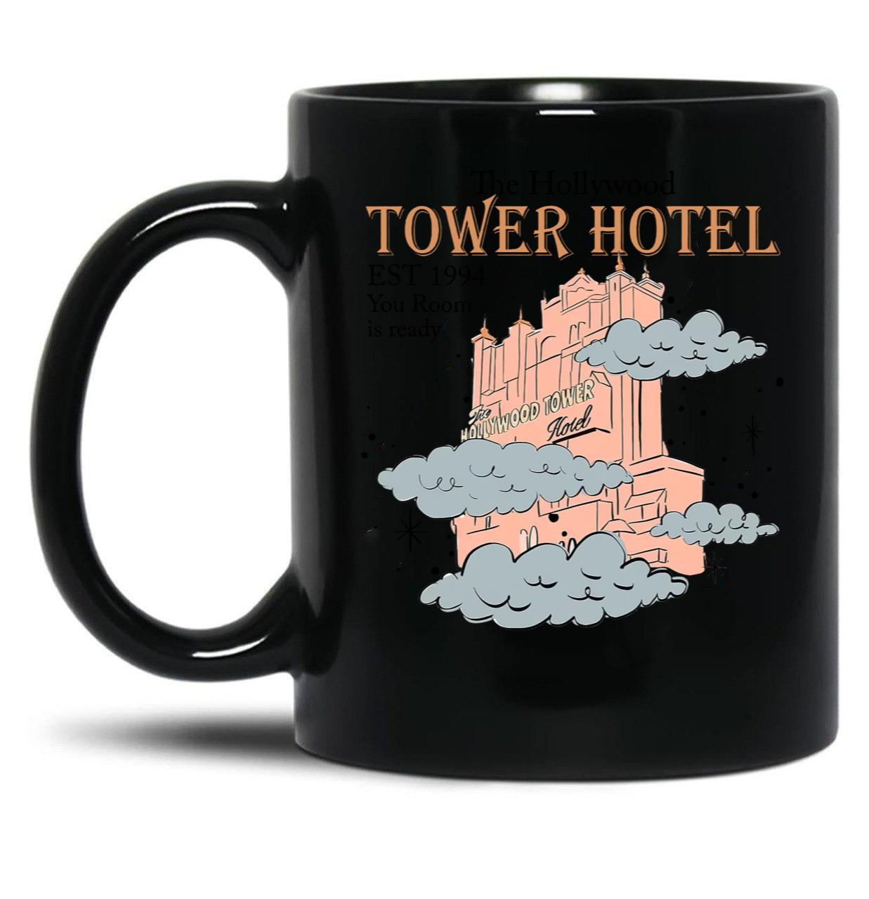Tower Hotel Your Room is Ready Est 1994 Tower of Terror Family Matching Black Coffee Mug, Gift Coffee Mug